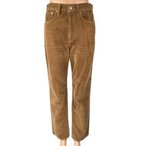 Aritzia Denim Forum The Joni High Rise Loose 29L Brown Corduroy Relaxed Pants 26